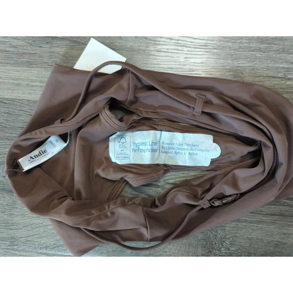 Andie Swim The Riviera High Waisted Bottom Espresso Eco Nylon Size Medium - Picture 4 of 5